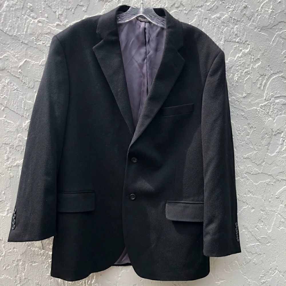 ‎JOS A BANK Gray Cashmere Wool Blazer Jacket 43R